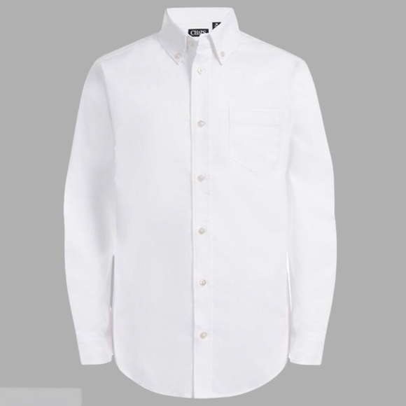 Chaps Stretch Oxford Long Sleeve Button Down Shirt Top Large
